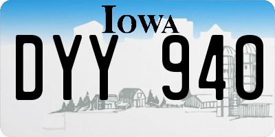 IA license plate DYY940