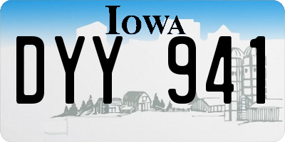 IA license plate DYY941