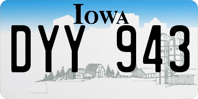 IA license plate DYY943