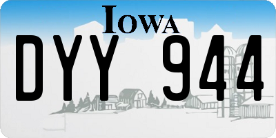 IA license plate DYY944