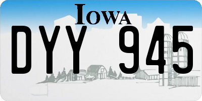 IA license plate DYY945