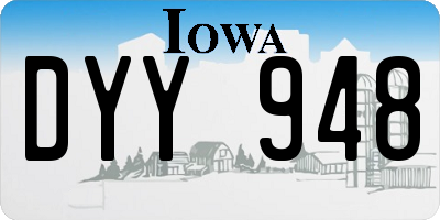 IA license plate DYY948