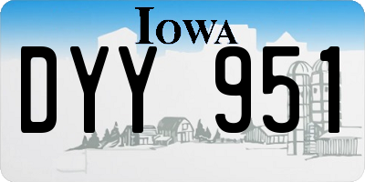 IA license plate DYY951