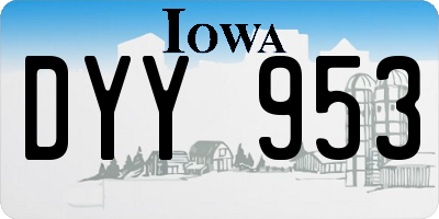 IA license plate DYY953