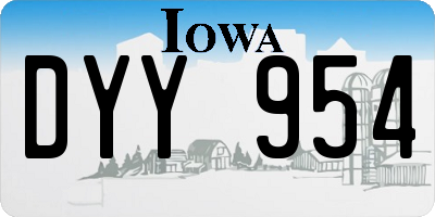 IA license plate DYY954