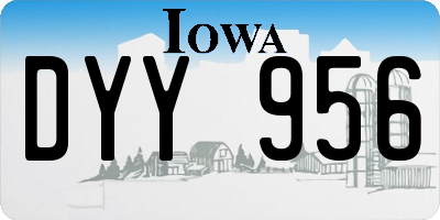 IA license plate DYY956