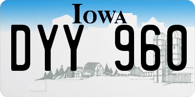 IA license plate DYY960