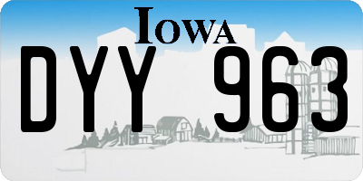 IA license plate DYY963