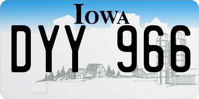 IA license plate DYY966