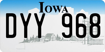 IA license plate DYY968