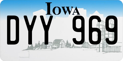 IA license plate DYY969