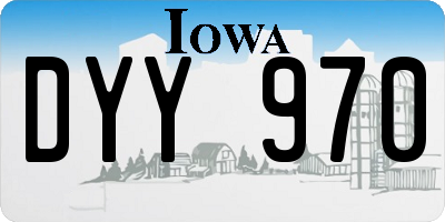 IA license plate DYY970