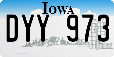 IA license plate DYY973