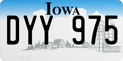 IA license plate DYY975