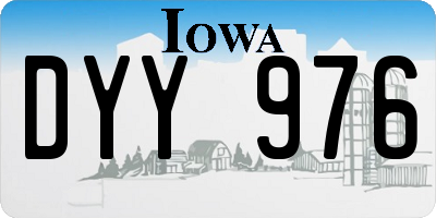 IA license plate DYY976