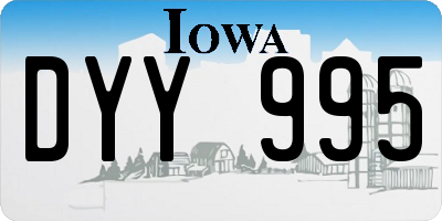 IA license plate DYY995