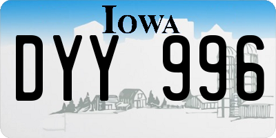 IA license plate DYY996