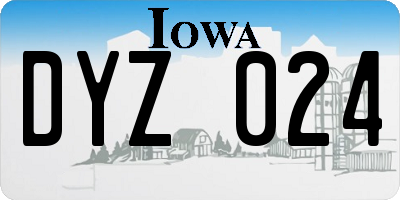IA license plate DYZ024