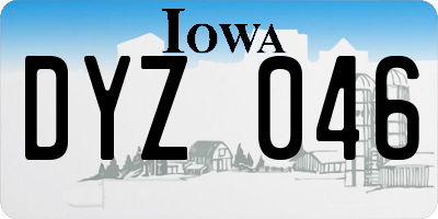 IA license plate DYZ046