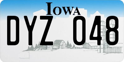 IA license plate DYZ048