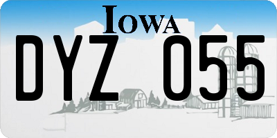 IA license plate DYZ055