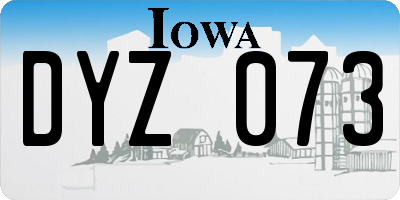 IA license plate DYZ073