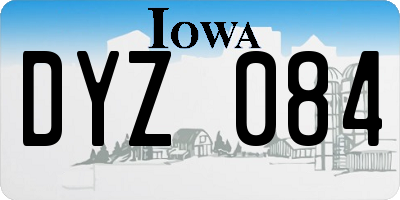 IA license plate DYZ084