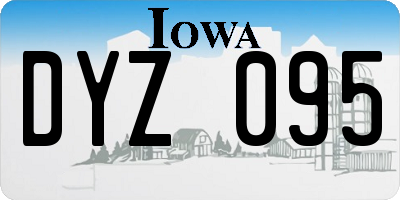 IA license plate DYZ095