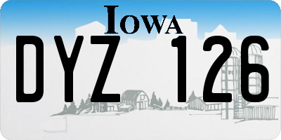 IA license plate DYZ126