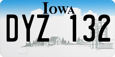 IA license plate DYZ132