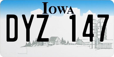 IA license plate DYZ147
