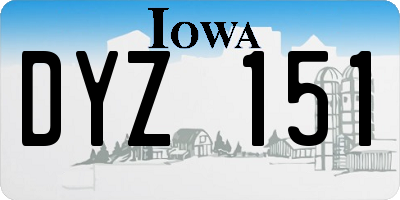 IA license plate DYZ151