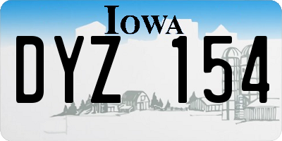 IA license plate DYZ154