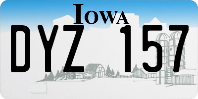 IA license plate DYZ157