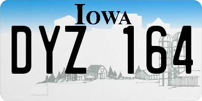 IA license plate DYZ164