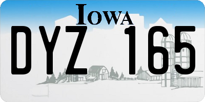 IA license plate DYZ165