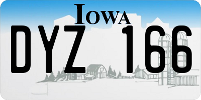 IA license plate DYZ166