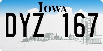 IA license plate DYZ167