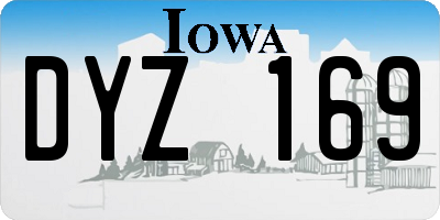 IA license plate DYZ169