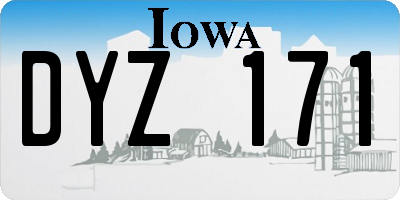IA license plate DYZ171