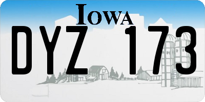 IA license plate DYZ173