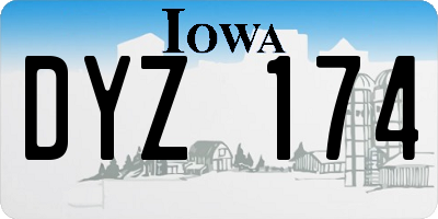 IA license plate DYZ174