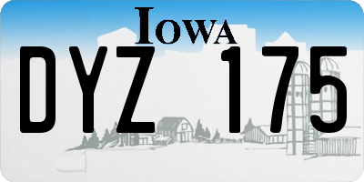 IA license plate DYZ175