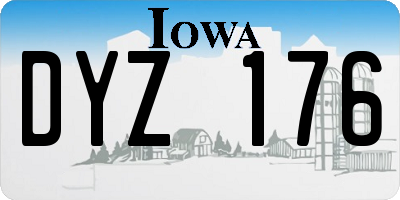 IA license plate DYZ176