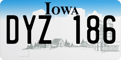 IA license plate DYZ186