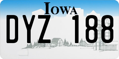 IA license plate DYZ188
