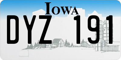 IA license plate DYZ191