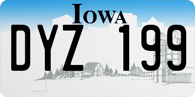 IA license plate DYZ199