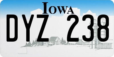 IA license plate DYZ238