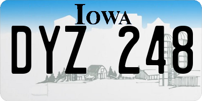 IA license plate DYZ248
